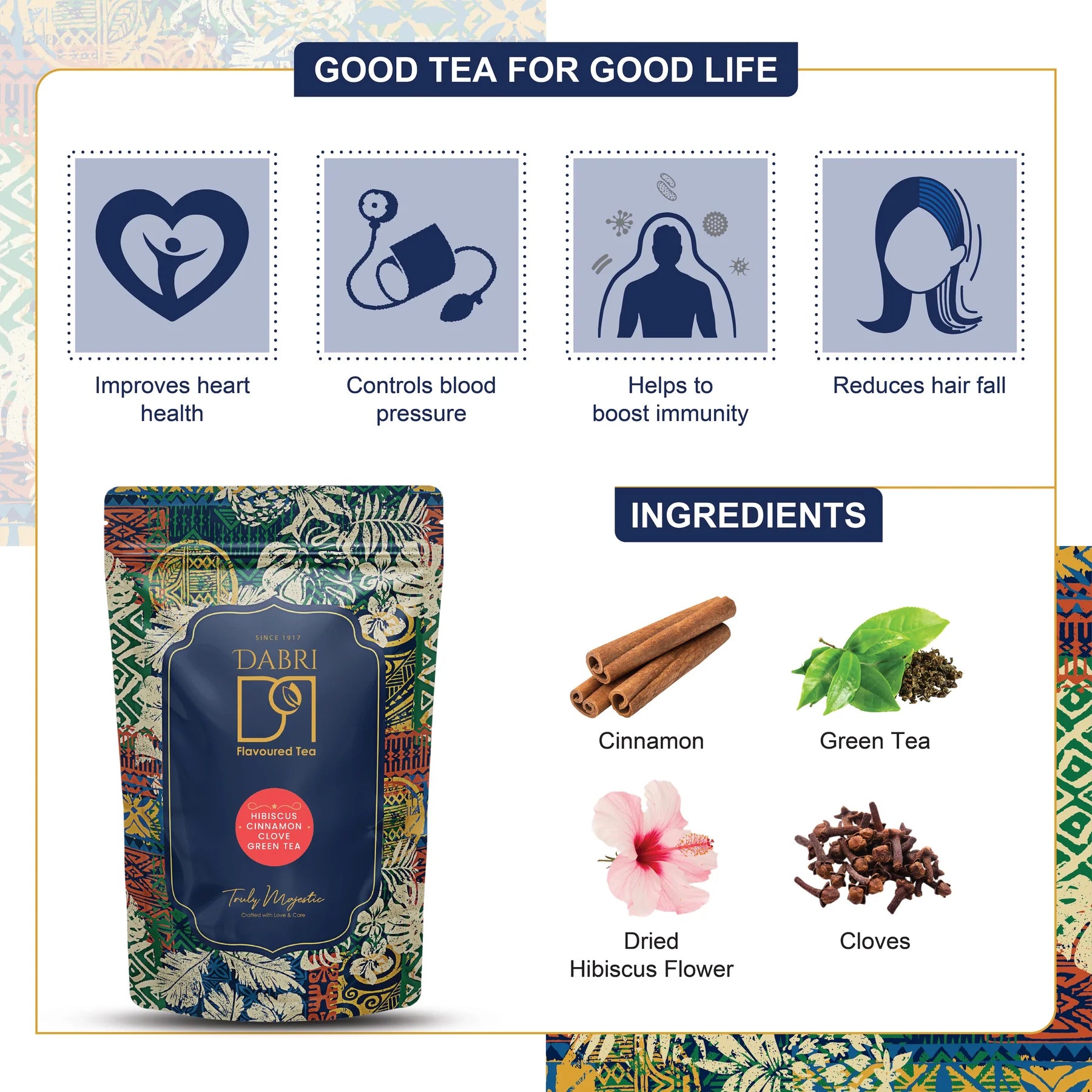 Hibiscus Cinnamon Clove Green Tea