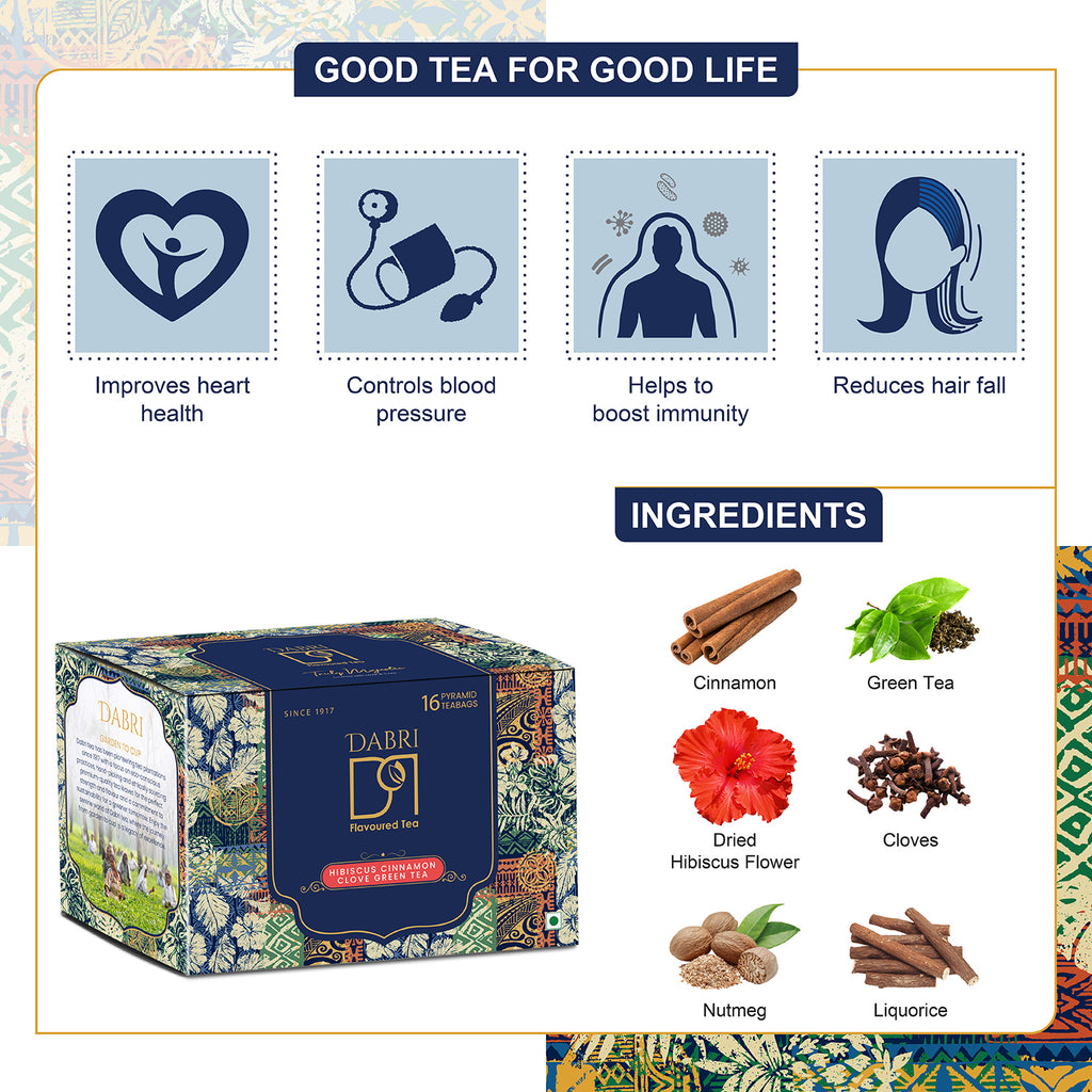 Hibiscus Cinnamon Clove Green Tea