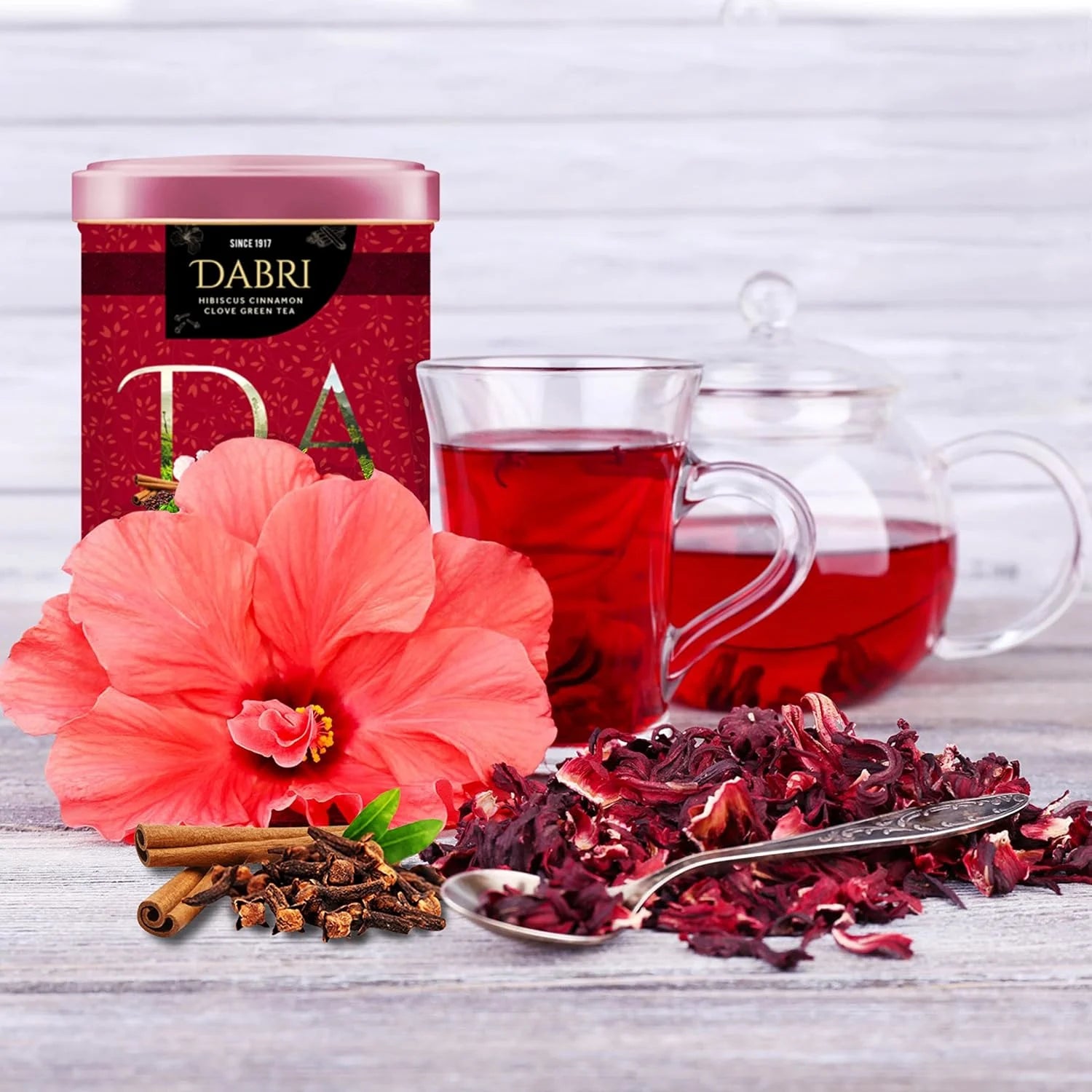 Hibiscus Cinnamon Clove Green Tea